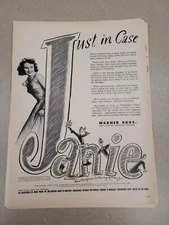 1944 Vintage Original Magazine MOVIE Ad JUST IN CASE JANIE Joyce Reynolds