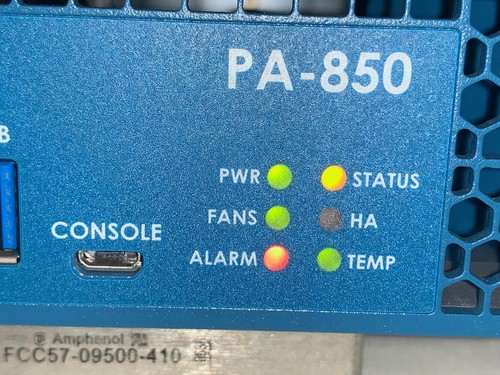 Palo Alto PA-850 Next-Generation Firewall VPN Gateway w/ Power cord & Rack-ears - Afbeelding 3 van 16