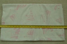 By 1/2 Yd", Large Light-Pink Print on White Quilt Cotton, M3619