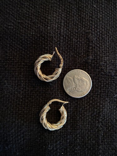 14k gold earrings hoops 2.35 grams