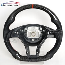 Fit Mercedes-benz Amg Cla Slk Sl Gla45 Cls63 Carbon Fiber Steering Wheel 2013