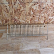 VTG BRASS MID CENTURY MODERN 45 RECORD HOLDER RACK