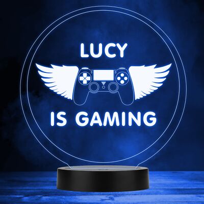 Gamepad Wings Gaming Controller Gamer Lüfter Personalisiert Geschenk RGB LED Nachtlicht