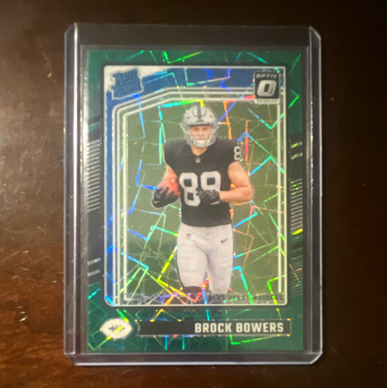 Brock Bowers Panini Donruss Optic #215 Green Velocity