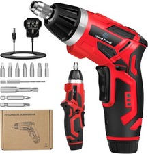 Cordless Electric Screwdriver Set, 6 +1 Torque Setting Rechargeable 4V Small Scr