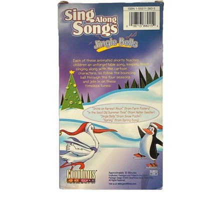 Kid Toons Sing Along Songs Jingle Bells VHS 2000 Goodtimes RARE