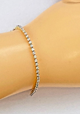 18kt Gold 2ct Diamant Tennis Armband 2 Karat 18 Karat 18K 8,7g natürliche Diamanten