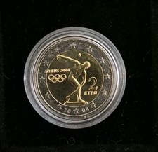 2004 Greece 2 Euro Olympic Games 2004 in Athens Bimetallic Unc.
