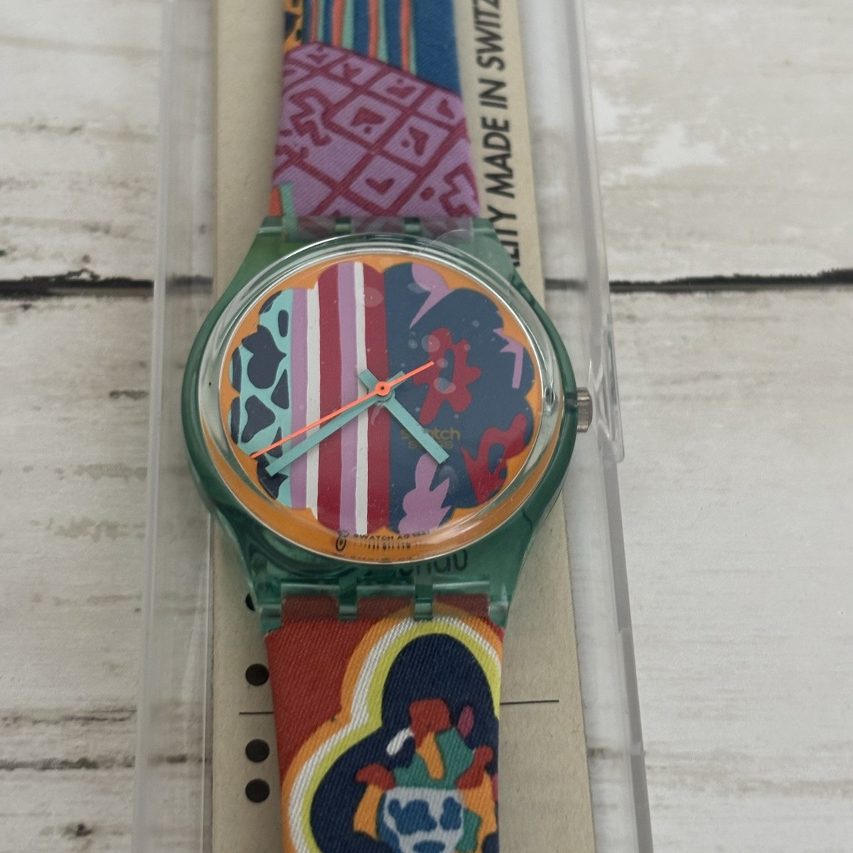 Vintage Swatch Watch Artistic Abstract Geometric Pop Art 80s 90s