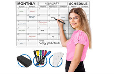 Large 24"X36" White Board Calendar Dry Erase For Wall Big Dry Erase