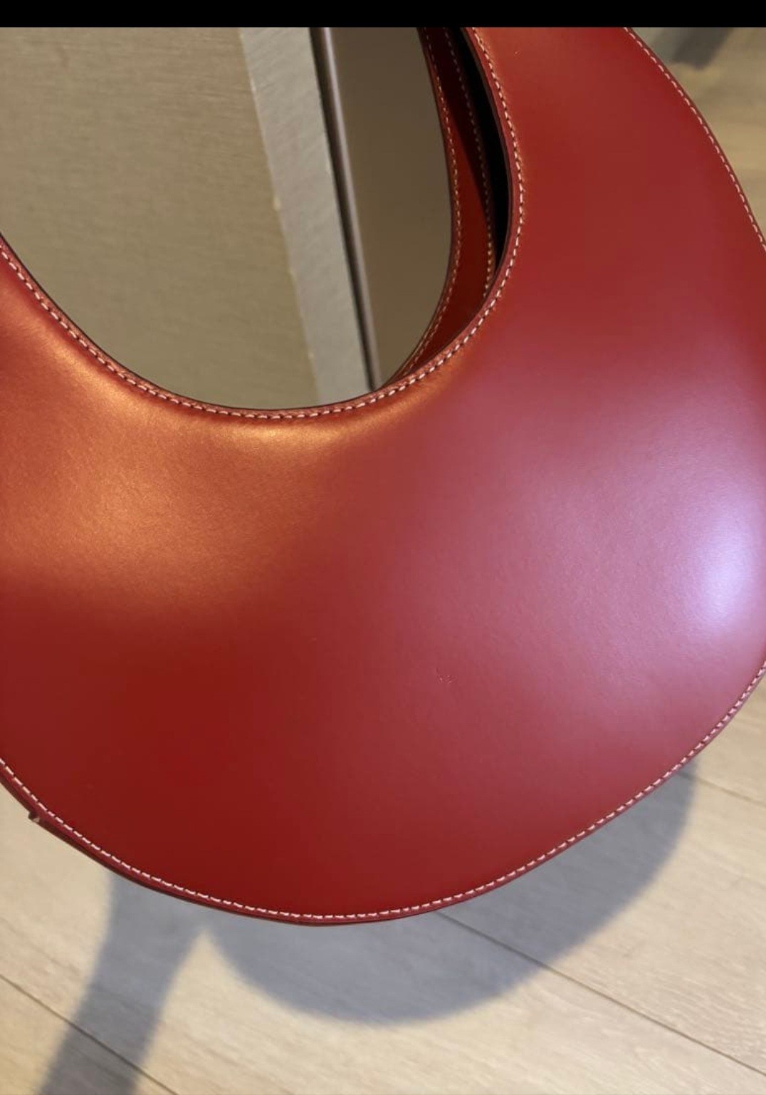 STAUD Good Night Moon Bag Red 30cm Fashion Handbag image 6