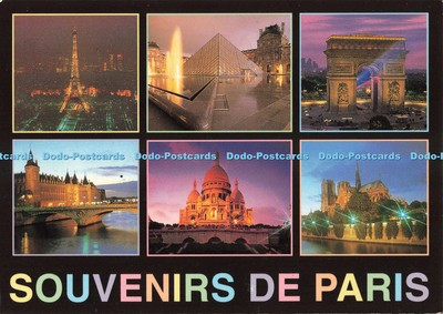 D250373 Souvenirs de Paris La Tour Eiffel La Pyramide du Louvre Lyna Abeille Auto