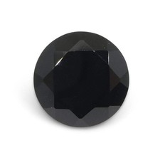 4.44ct - 10mm Brilliant Cut Round Black Spinel from Sri Lanka