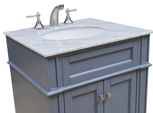 Elegant Decor 24 In. Single Bathroom Vanity Set In Grey - Picture 5 of 7