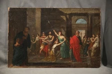 Classical Scene Antique Painting Probably by 18th Century European School