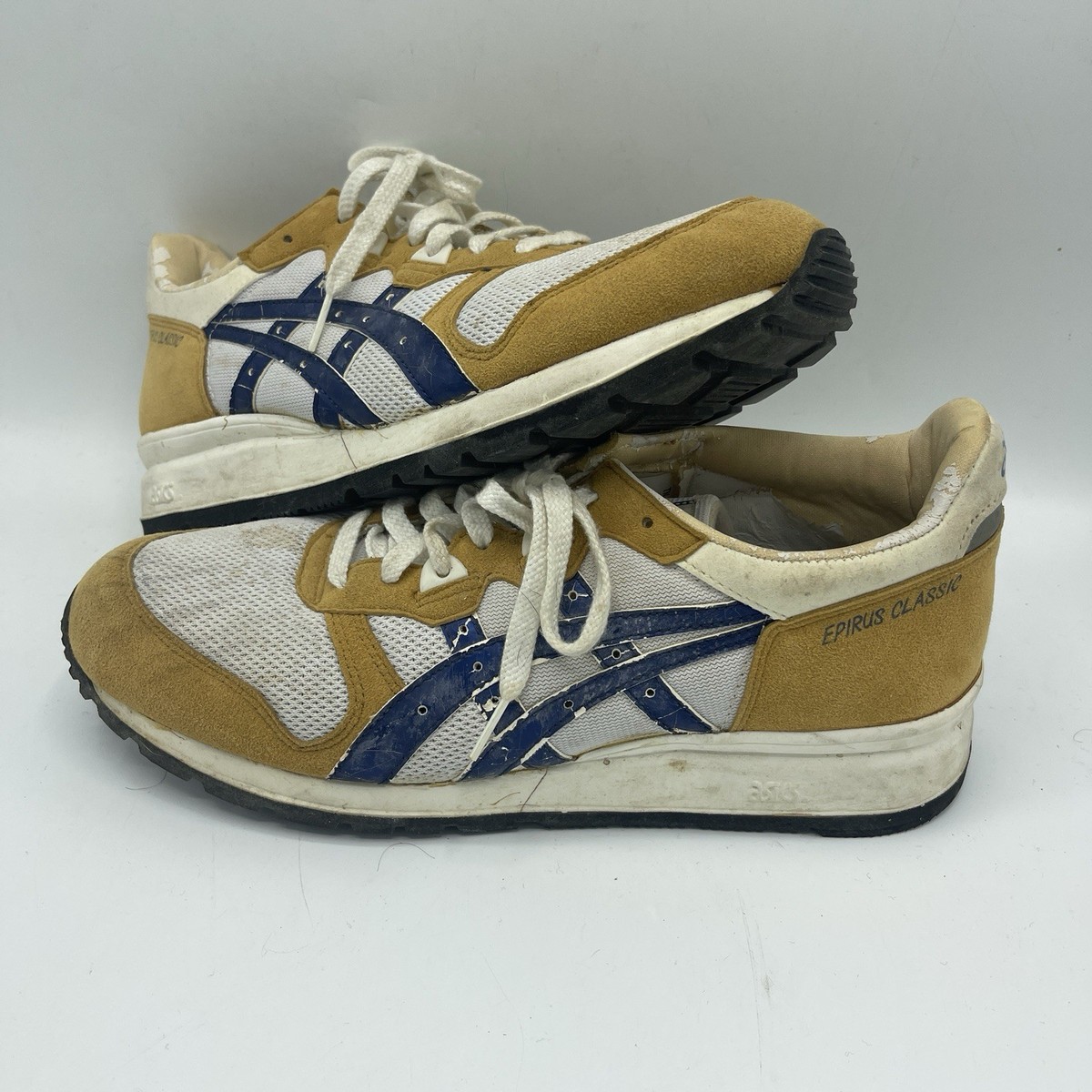 イース オリジン Vintage Original ASICS Epirus Classic Men's Size 11 - Mustard/Navy