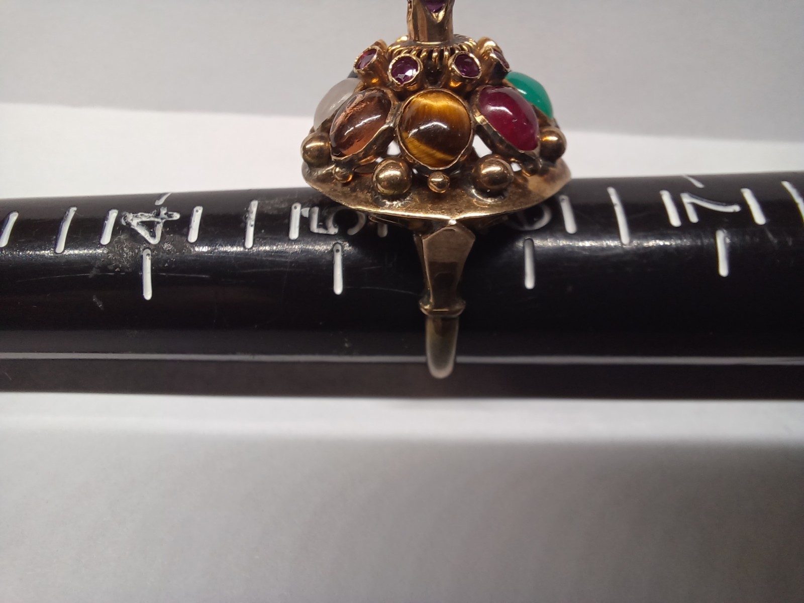 Vintage 10k Ruby and Gemstone Ring - image 3