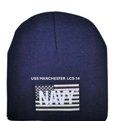 USS MANCHESTER  LCS-14 *SKULL CAP/HAT EMBROIDERED. NAVY OFFICIAL LICENSE