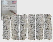 4 Inch Organic California White Sage Smudge Sticks 6 Pack for Cleansing