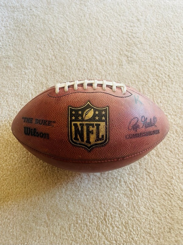 Wilson NFL "The Duke" Official Roger Goodell On Field Leather Football Game Ball