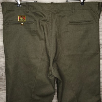Vtg ALTERED 70s/80s BEN DAVIS Yellow Tag 44X29 Green Workwear