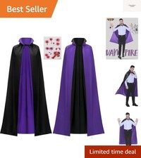 Vampire Cape, Halloween Vampire Costume Accessory,Vampire cloak for Adult Chi...