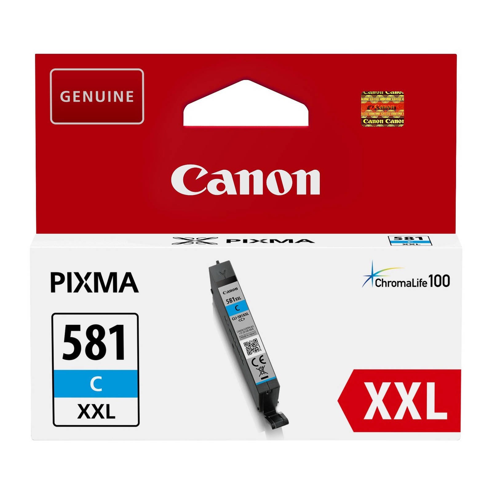 Original Canon CLI-581CXXL Extra High Capacity Cyan Ink Cartridge (1995C001) - Image 2