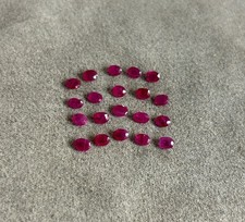 Natural Burma Ruby 4x3 mm oval shape 20 pieces matching set Deep red color