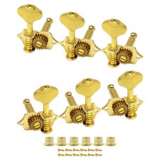 3L3R Open Gear Guitar Tuning Pegs Machine Heads Tuners Gold for Folk Acoustic