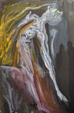 Salvador Dalí The Erynies The Divine Comedy Wood Engraved Print Hell Dante 1960