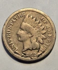 1862 Indian Head Cent 1c Penny, Very Good VG Details, Damaged - Exact Coin Shown