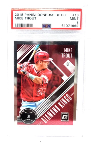 2018 Donruss Optic Diamond Kings MIKE TROUT Baseball Card PSA 9 MINT