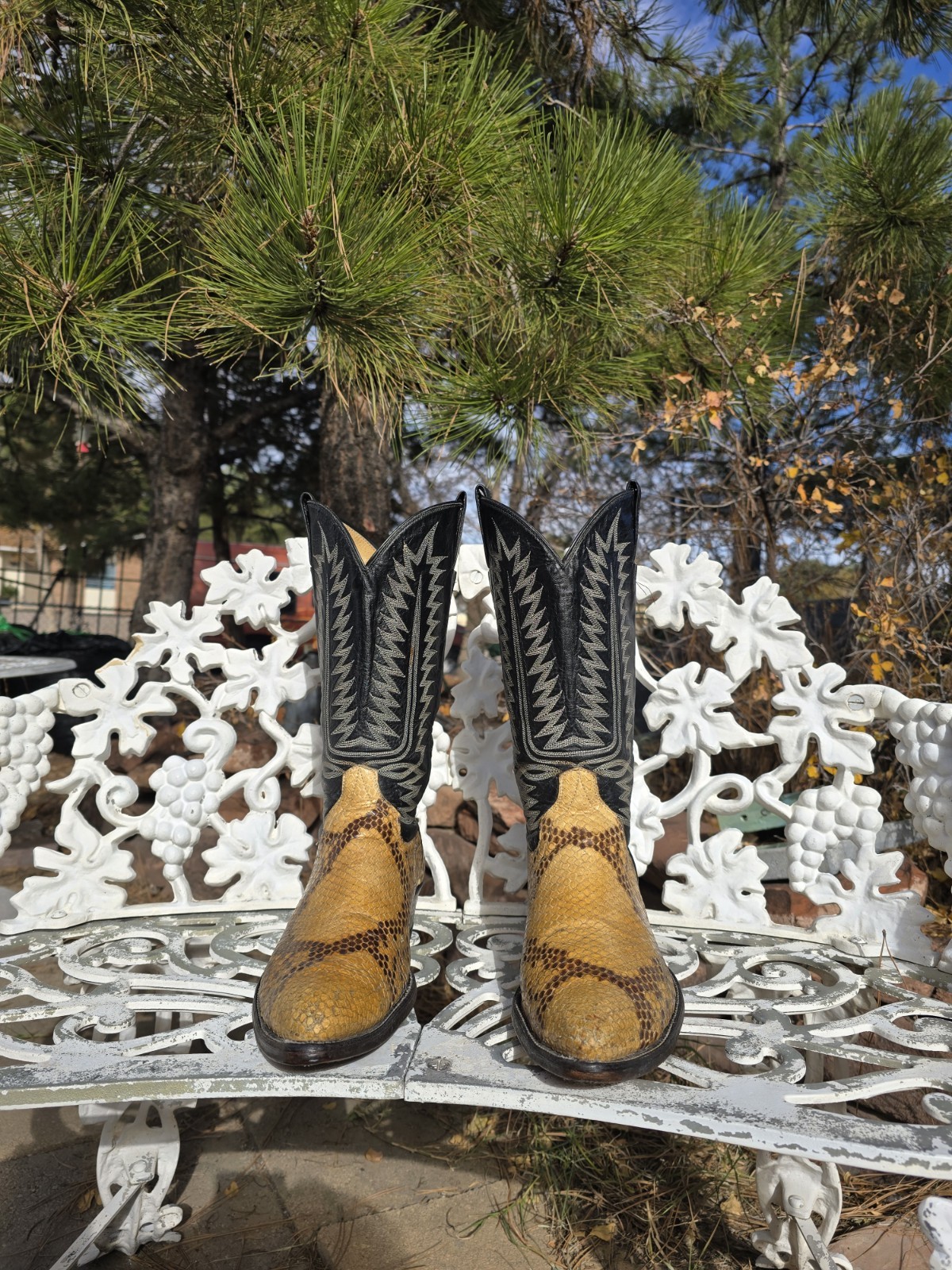 9.5D 🔥🐍 ROCK PYTHON SNAKESKIN POINTED TOE🔥🐍 V… - image 11