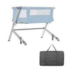 Dream On Me Skylar Bassinet  Bedside Sleeper - Adjustable, Breathable, Blue