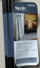 Style Selections Wood stove Tongs and poker set 2-Piece Fireplace tools #4976296