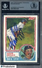 Wade Boggs HOF Signed 2025 Topps Shoebox Treasures #9 Red Sox BGS BAS AUTO