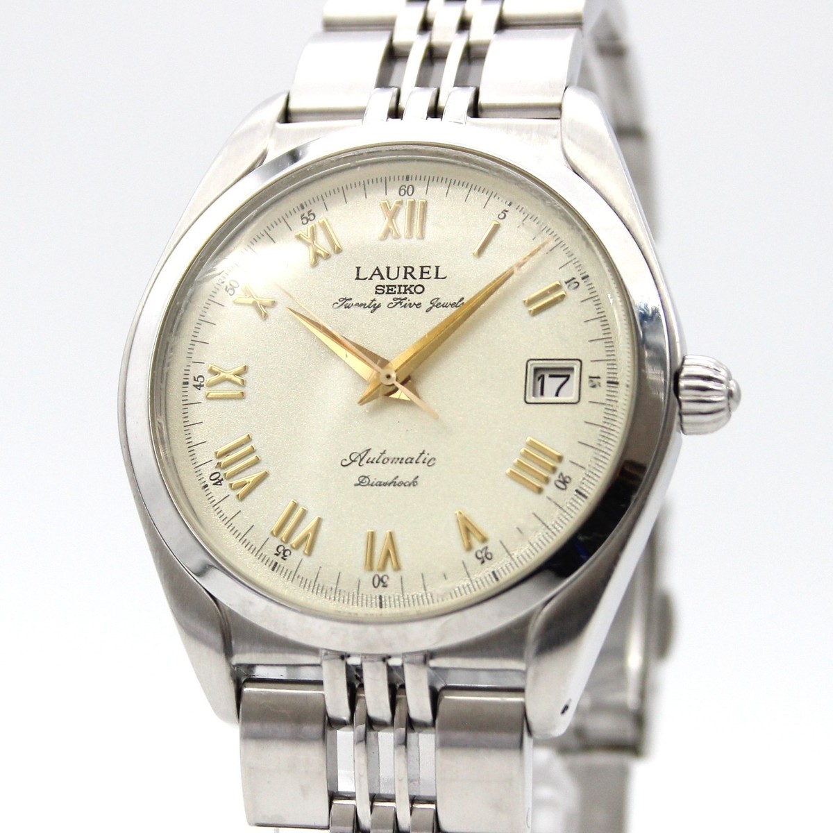 Vintage 1990s SEIKO LAUREL 4S15-0020 25J Automatic Men's 38mm From