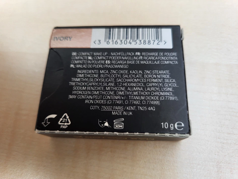 Max Factor Facefinity Compact Refill Nachfüllpack, 10g - 002 Ivory - Bild 2 von 3