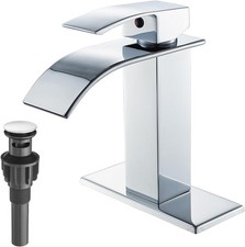 Chrome Bathroom Faucets Waterfall Bathroom Sink Faucet Modern Single Handle