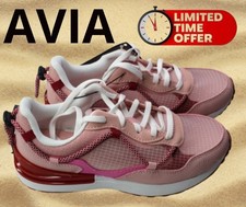 Avia Bungee Runner Sneaker Girl Shoes 1 Pink Polyurethane Lace-Up Padded Collar