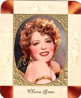 CLARA BOW garbaty HOLLYWOOD film stars EMBOSSED 1930s GERMAN cig card
