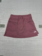 Adidas Golf Warp Knit 15 Skirt Skort Womens Small Brown Compression Liner Logo