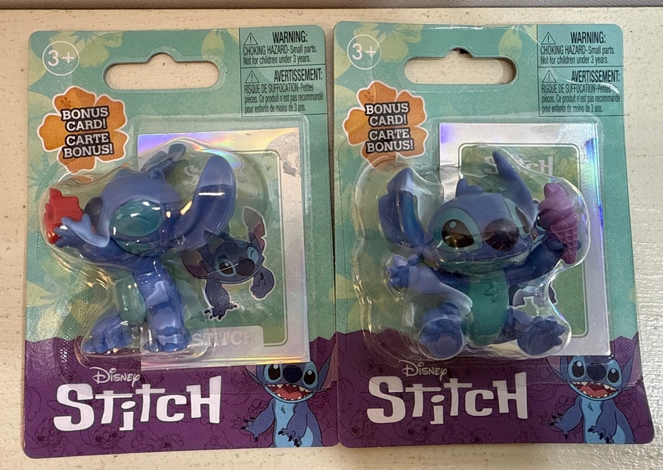 Disney Stitch Complete Set Of 5 - 2 Inch Collection Figure NEW #2 - Image 2 of 4