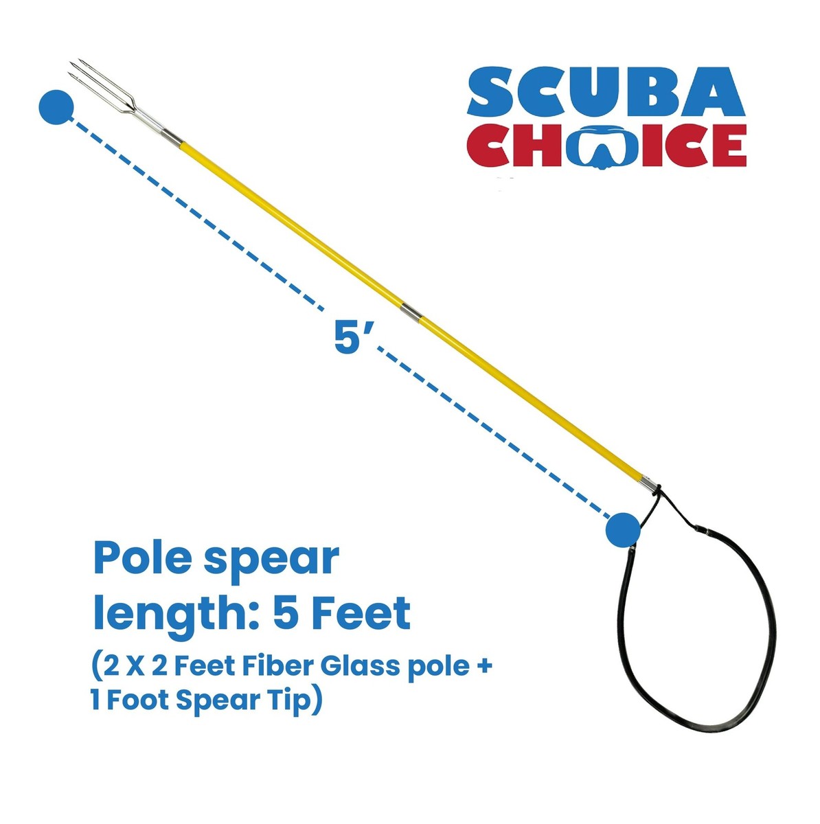 canfiberglas poles be used for fishing used for fishing Spearfishing 5' Fiber Glass Travel 2piece Hawaiian Sling Pole Spear 3 Bluegill Fishing Pole | Agri