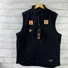 Ariat Rebar Vest Size Large Field Black Sherpa Lining Duracanvas Tough Max NWT