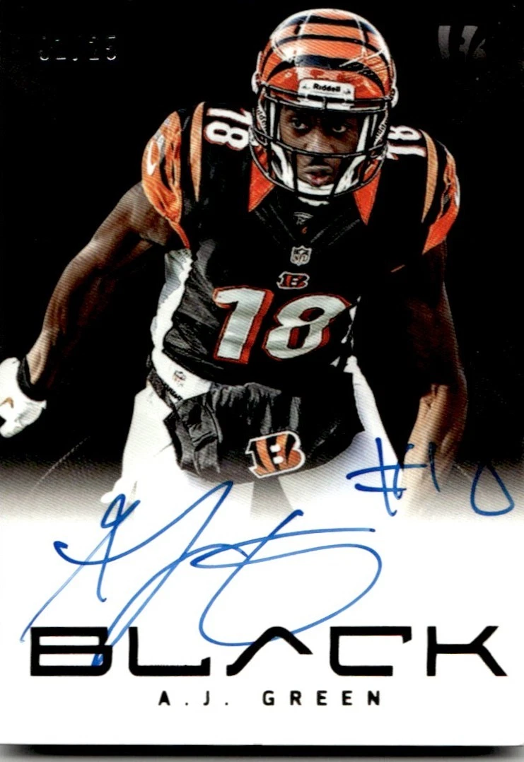 Football A.J. Green Autographed Sports Trading Card Singles for