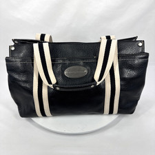 Borsa a mano Tommy Hilfiger nera a righe in ecopelle Me nera 14”L x 9”H x 7”D