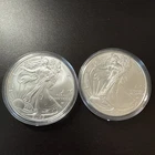 Two 2025-(W) 1 oz American Silver Eagle Coin BU (Eagle Privy)
