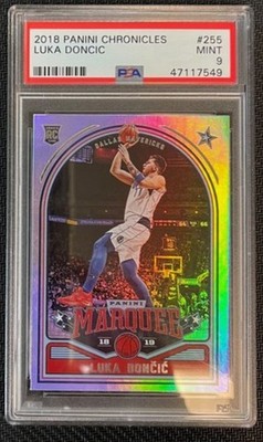 LUKA DONCIC 2018-19 PANINI CHRONICLES ROOKIE #255 MAVERICKS PSA 9 MINT RC