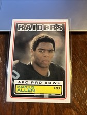 Marcus Allen 1983 Topps Football Rookie Card RC #294 Los Angeles Raiders HOF. rookie card picture